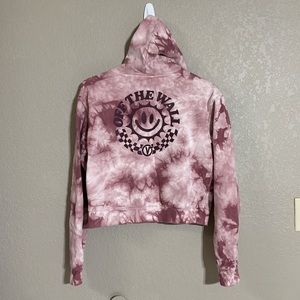 VANS "Rise N' Smile" Cropped Tie Dye Comfy Hoodie Sweatshirt